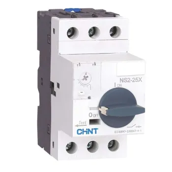 Изображение товара Выключатель автоматический для защиты двигателя CHINT NS2 0.16А на Din-рейку Изображение товара Выключатель автоматический для защиты двигателя CHINT NS2 0.16А на Din-рейку