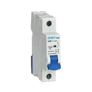Изображение товара Выключатель автоматический однополюсный CHINT NB1-63H 6А 10кА IP20 Изображение товара Выключатель автоматический однополюсный CHINT NB1-63H 6А 10кА IP20