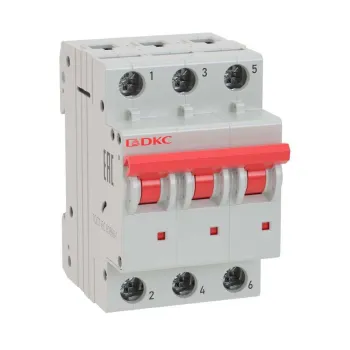 Изображение товара Выключатель автоматический трехполюсный DKC YON 20A 6kA Изображение товара Выключатель автоматический трехполюсный DKC YON 20A 6kA