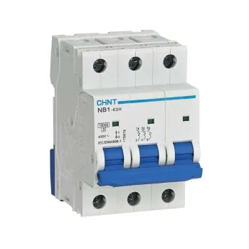 Изображение товара Выключатель автоматический трехполюсный C 6А 10кА CHINT Изображение товара Выключатель автоматический трехполюсный C 6А 10кА CHINT