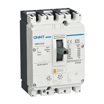 Изображение товара Автоматический выключатель CHINT NM8 200А 3-полюсный с регулируемым расцеплением Изображение товара Автоматический выключатель CHINT NM8 200А 3-полюсный с регулируемым расцеплением