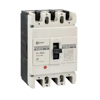 Изображение товара Трехполюсный автоматический выключатель EKF PROxima 250/160А 35кА Изображение товара Трехполюсный автоматический выключатель EKF PROxima 250/160А 35кА