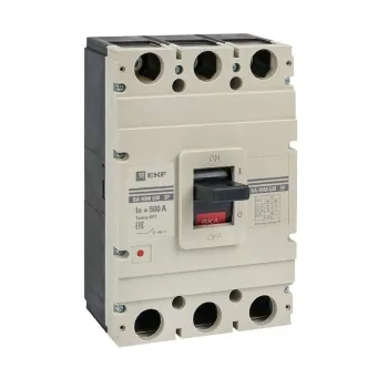 Изображение товара Трехполюсный автоматический выключатель EKF PROxima 630/500А 50кА Изображение товара Трехполюсный автоматический выключатель EKF PROxima 630/500А 50кА