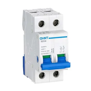 Изображение товара Двухполюсный выключатель нагрузки CHINT NH4 125А IP20 для монтажа на DIN-рейку Изображение товара Двухполюсный выключатель нагрузки CHINT NH4 125А IP20 для монтажа на DIN-рейку
