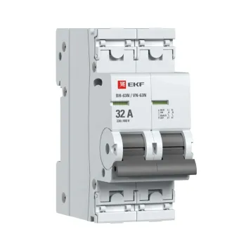 Изображение товара Выключатель нагрузки двухполюсный 32А ВН-63N EKF PROxima Изображение товара Выключатель нагрузки двухполюсный 32А ВН-63N EKF PROxima