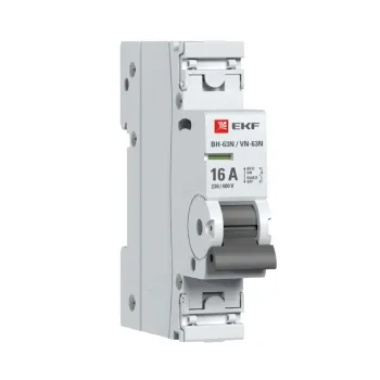 Изображение товара Однополюсный выключатель нагрузки ВН-63N EKF PROxima 16А 230В Изображение товара Однополюсный выключатель нагрузки ВН-63N EKF PROxima 16А 230В
