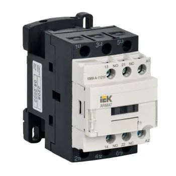 Изображение товара Контактор КМИ-А-11212 LC1D AC3 12А 230В IEK для автоматизации управления Изображение товара Контактор КМИ-А-11212 LC1D AC3 12А 230В IEK для автоматизации управления
