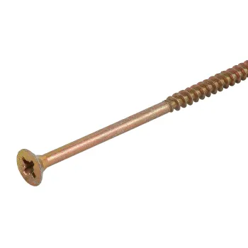 Изображение товара Саморез универсальный 6х130мм неполная резьба желтый цинк Изображение товара Саморез универсальный 6х130мм неполная резьба желтый цинк