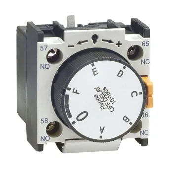 Изображение товара Приставка выдержка времени F5-T4 к контактам NC1 NC2 NXC CHINT Изображение товара Приставка выдержка времени F5-T4 к контактам NC1 NC2 NXC CHINT