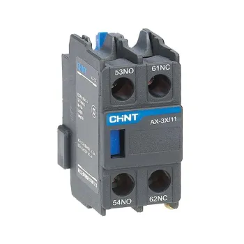 Изображение товара Приставка контакт AX-3X/20 к контактору NXC-06~630 CHINT Изображение товара Приставка контакт AX-3X/20 к контактору NXC-06~630 CHINT