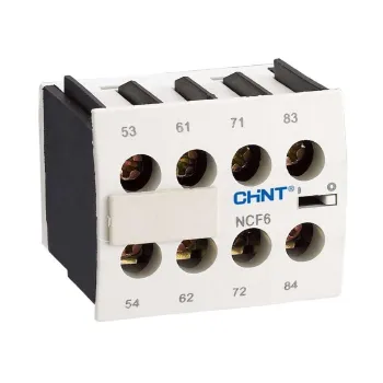 Изображение товара Приставка контакт дополнительный NCF6-31 для контактора NC6 CHINT Изображение товара Приставка контакт дополнительный NCF6-31 для контактора NC6 CHINT