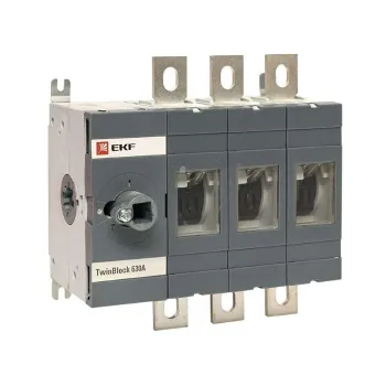 Изображение товара Рубильник трехполюсный TwinBlock 630А без рукоятки EKF Изображение товара Рубильник трехполюсный TwinBlock 630А без рукоятки EKF