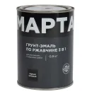 Грунт-эмаль по ржавчине 3в1 Марта черная матовая 0,9кг_2