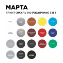 Грунт-эмаль по ржавчине 3в1 Марта серая (RAL 7004) матовая 0,9кг_4