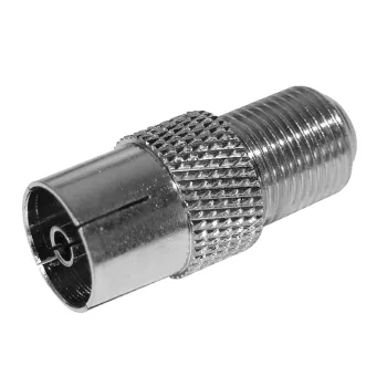 Изображение товара Штекер ТВ Мама металлический переходник для коаксиальных кабелей Изображение товара Штекер ТВ Мама металлический переходник для коаксиальных кабелей