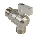 Кран шаровой для сантехнических приборов угловой НР 1/2"х1/2" с отражателем TEBO_4