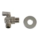 Кран шаровой для сантехнических приборов угловой НР 1/2"х1/2" с отражателем TEBO_5