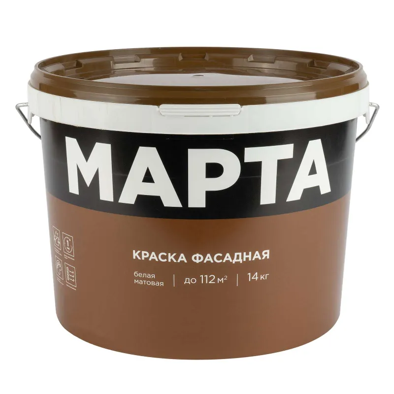 Краска фасадная Марта матовая 14кг_1