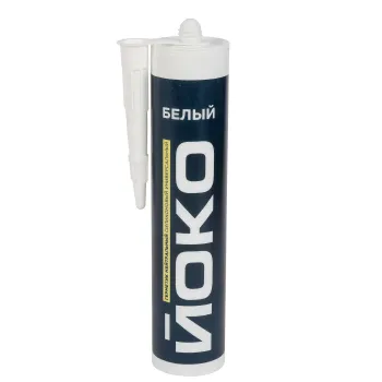 Изображение товара Герметик силиконовый Йоко нейтральный белый 260 мл для внутренних и наружных работ Изображение товара Герметик силиконовый Йоко нейтральный белый 260 мл для внутренних и наружных работ