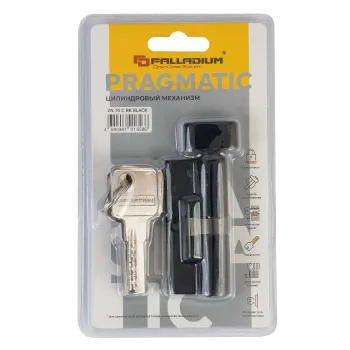 Изображение товара Цилиндровый механизм Palladium 70 ключ-вертушка черный надежное устройство Изображение товара Цилиндровый механизм Palladium 70 ключ-вертушка черный надежное устройство