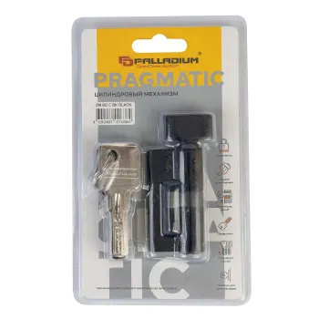 Изображение товара Цилиндровый механический замок Palladium 60 ключ-вертушка черный надежный и прочный Изображение товара Цилиндровый механический замок Palladium 60 ключ-вертушка черный надежный и прочный