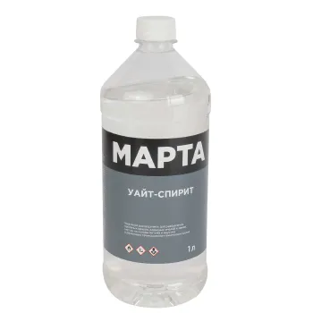 Изображение товара Уайт-спирит Марта 1 л для разбавления красок и обезжиривания поверхностей Изображение товара Уайт-спирит Марта 1 л для разбавления красок и обезжиривания поверхностей