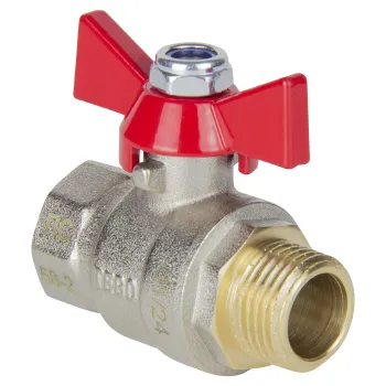 Изображение товара Кран шаровый TEBO НР-ВР 1" бабочка для водопровода и отопления Изображение товара Кран шаровый TEBO НР-ВР 1" бабочка для водопровода и отопления