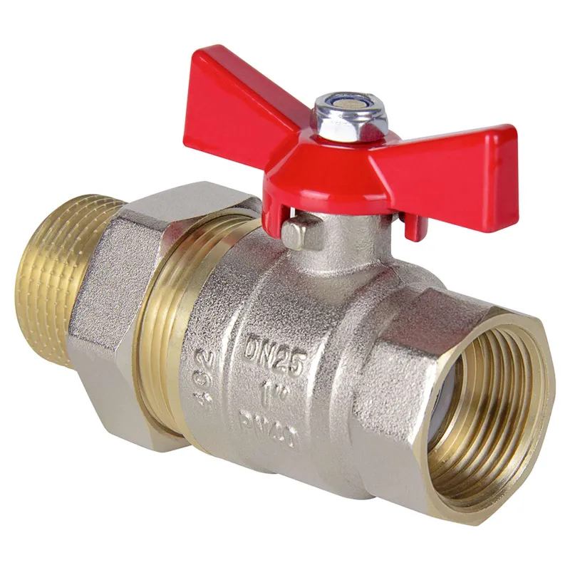 Кран шаровый со сгоном TEBO ВР-НР 3/4" бабочка_1