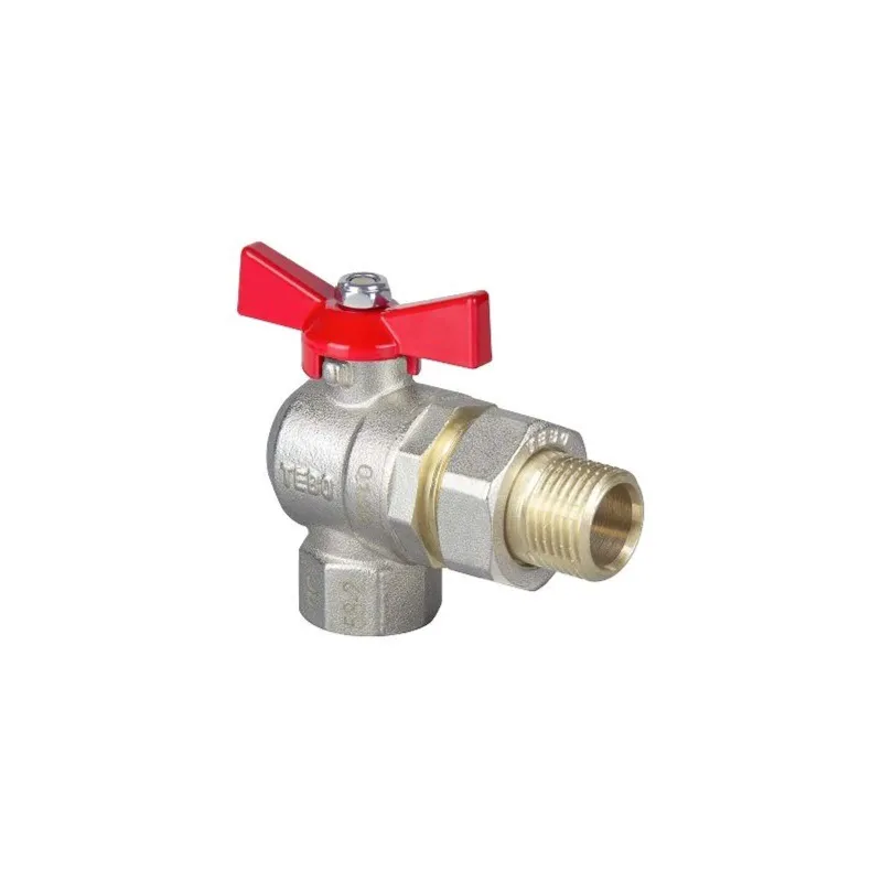 Кран шаровый со сгоном угловой TEBO ВР-НР 3/4" бабочка_1