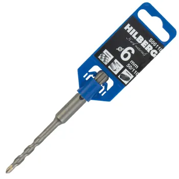 Изображение товара Бур SDS+ 6х50/110мм Hilberg для бетона камня кирпича ударное сверло Изображение товара Бур SDS+ 6х50/110мм Hilberg для бетона камня кирпича ударное сверло