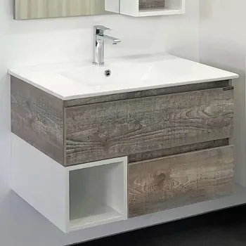 Изображение товара Тумба подвесная Comforty Турин 75М с раковиной 75E бежевый современный дизайн Изображение товара Тумба подвесная Comforty Турин 75М с раковиной 75E бежевый современный дизайн