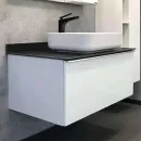 Тумба подвесная Comforty Милан 90 с раковиной T Y9378 белая с графитовой столешницей_2