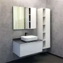 Тумба подвесная Comforty Милан 90 с раковиной T Y9378 белая с графитовой столешницей_3