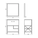Тумба напольная Comforty Бредфорд 75 с раковиной 75E белый глянец/графит_3