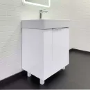 Тумба напольная Comforty Асти 60Н с раковиной CF3WL032 белый глянец_2