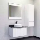 Зеркало Comforty Марсель белое матовое с LED подсветкой 750х800 мм_2