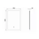 Зеркало Comforty Эдельвейс 55 с LED подсветкой и сенсором 550х800 мм_3