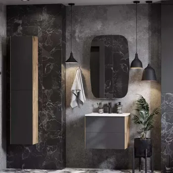 Изображение товара Зеркало шкаф Акватон Сохо 60 графит левое - стильное и практичное решение Изображение товара Зеркало шкаф Акватон Сохо 60 графит левое - стильное и практичное решение