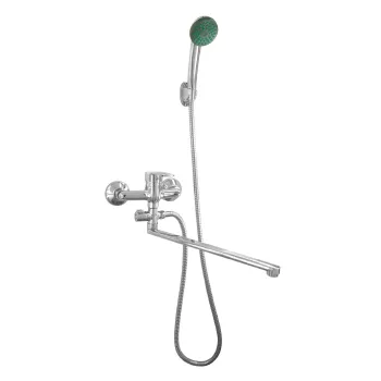 Изображение товара Смеситель для ванны STOmegaPRO 9307 с лейкой и шлангом хромованный Изображение товара Смеситель для ванны STOmegaPRO 9307 с лейкой и шлангом хромованный