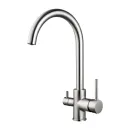 Смеситель для кухни с подлючением к фильтру Shevanik сатин S128L_1