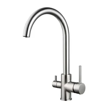 Изображение товара Смеситель для кухни Shevanik S128L сатин с поворотным изливом для удобства Изображение товара Смеситель для кухни Shevanik S128L сатин с поворотным изливом для удобства