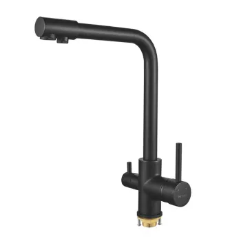 Изображение товара Смеситель для кухни Shevanik S328H черный высокооборотный с керамическим картриджем Изображение товара Смеситель для кухни Shevanik S328H черный высокооборотный с керамическим картриджем