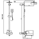 Душевая система с тропическим душем Fmark FS8145-35H черный_2