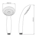 Лейка для душа 1 режим 80мм хром GA1407 Gross aqua_2
