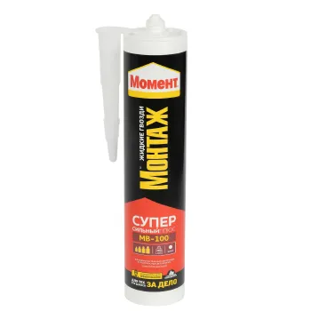 Изображение товара Клей монтажный акриловый Момент МВ-100 суперсильный белый 380 г для внутренних работ Изображение товара Клей монтажный акриловый Момент МВ-100 суперсильный белый 380 г для внутренних работ