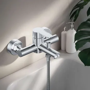 Изображение товара Смеситель для ванны Esko ARL54 сатин однорычажный на стену Изображение товара Смеситель для ванны Esko ARL54 сатин однорычажный на стену