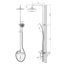 Душевая система с тропическим душем Esko Brussel Black черный матовый_5