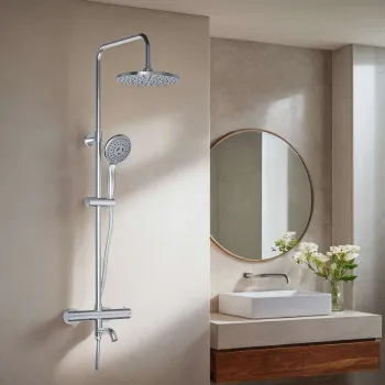 Изображение товара Душевая система с тропическим душем и термостатом Esko VST1110 Изображение товара Душевая система с тропическим душем и термостатом Esko VST1110