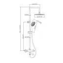 Душевая система с тропическим душем с термостатом Esko VST1110_3