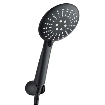 Изображение товара Набор для душа 3 в 1 Voda с 5 режимами, шланг 1,5 м и держатель черный Изображение товара Набор для душа 3 в 1 Voda с 5 режимами, шланг 1,5 м и держатель черный